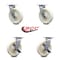Service Caster 8 Inch Nylon Swivel Caster Set with Roller Bearings 2 Brakes SCC-30CS820-NYR-2-TLB-2 - alternate 4